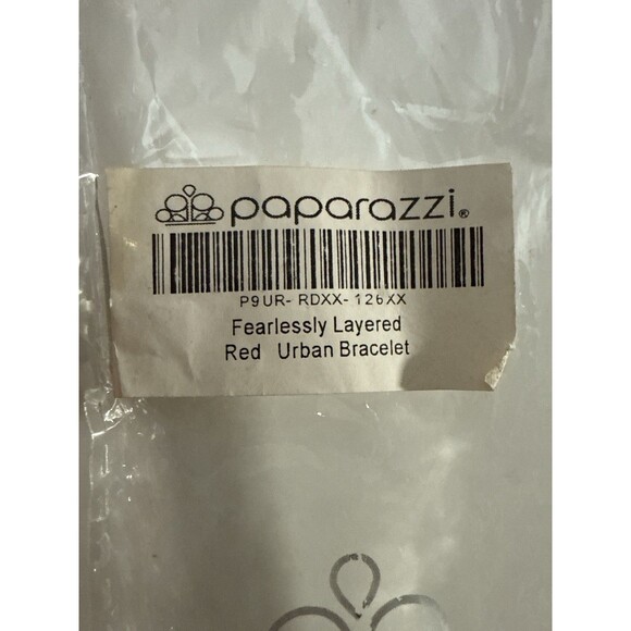 Paparazzi Fearlessly Layard Red Urban Bracelet - Multi-strand Rhine  Magnetic - Picture 4 of 5